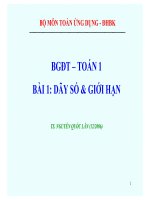 Toán ứng dụng dãy số và giới hạn