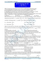 Đề thi thử đại học Vật lý số 7 Đặng Việt Hùng