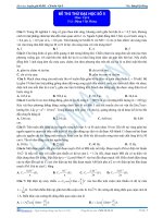 Đề thi thử đại học Vật lý số 5 Đặng Việt Hùng