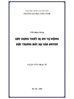 Xây dựng thiết bị đo tự động đặc trưng bức xạ của anten