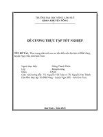 ĐỀ CƯƠNG THỰC TẬP TỐT NGHIỆP ĐẠI HỌC NÔNG LÂM HUẾ