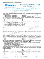 Tuyển chọn những bài tập hay và khó Hóa học đề 5 moon.vn