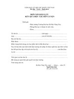 Đơn xin bảo lưu kết quả học tập (Đại học Bà Rịa Vũng Tàu)