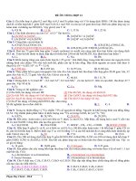 ĐỀ TRẮC NGHIỆM HÓA HỌC ÔN TỔNG HỢP VÀ ĐÁP ÁN 12