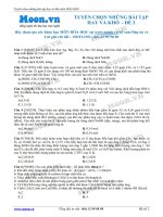 Tuyển chọn những bài tập hay và khó Hóa học đề 2 moon.vn