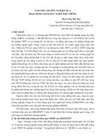 Giáo Dục Hướng Nghiệp Qua  Hoạt Động Giáo Dục Nghề Phổ Thông