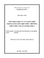 Tiết diện hợp lý của dầm thép trong dầm liên hợp thép   bêtông theo tiêu chuẩn eurocode 4