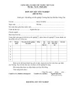 Đơn xét tốt nghiệp bổ sung (Đại học Bà Rịa Vũng Tàu)