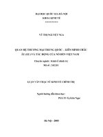Quan hệ thương mại Trung Quốc - Liên minh châu Âu (EU) và tác động của nó đến Việt Nam