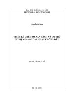 Thiết kế chế tạo vận hành và đo thử nghiệm mạng cảm nhận không dây
