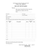 Đơn xin chuyển điểm (Đại học Bà Rịa Vũng Tàu)