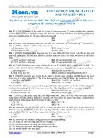 Tuyển chọn những bài tập hay và khó Hóa học đề 4 moon.vn