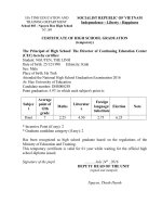 giấy chứng nhận tốt nghiệp