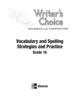 Writers choice (vocabulary and spelling strategies and practice) grade 10