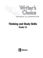 Writers Choice Grammar and Composition (Thinking and Study Skills)