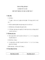 Giáo án Tiếng việt 4 tuần 22 bài Chủ ngữ trong câu kể Ai thế nào