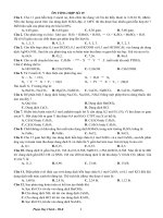 ĐỀ TRẮC NGHIỆM HÓA HỌC ÔN TỔNG HỢP VÀ ĐÁP ÁN 19