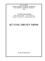 Tài liệu môn kỹ năng thuyết trình