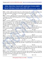  Phương pháp Kết Hợp Bảo Toàn Điện Tích Và Bảo Toàn Nguyên Tố (Bài Tập Tự Luyện ) moon.vn