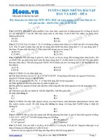 Tuyển chọn những bài tập hay và khó Hóa học đề 6 moon.vn