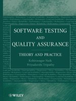 SOFTWARE TESTING AND QUALITY ASSURANCE Theory and Practice