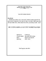 đề cương chi tiết đề tài ĐÁNH GIÁ CÔNG TÁC CẤP GIẤY CHỨNG NHẬN QUYỀN SỬ DỤNG ĐẤT CHO ĐẤT XÂY DỰNG NHÀ VĂN HÓA TRÊN ĐỊA BÀN HUYỆN PHỔ YÊN, TỈNH THÁI NGUYÊN, GIAI ĐOẠN 2010 – 2013