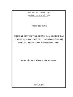 Thiết kế một số tình huống dạy học hợp tác trong dạy học chương ‘‘phương trình, hệ phương trình” lớp 10 ở trường trung học phổ thông