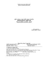 Đề cương chi tiết học phần dinh dưỡng trẻ em (Đại học Hồng Đức)