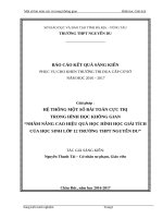 Sáng kiến hệ thống một số bài toán cực trị trong hình học không gian nhằm nâng cao hiệu quả học hình học giải tích của học sinh lớp 12 trường thpt nguyễn du 