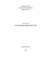 Tập Bài Giảng Lý Luận Dạy Học Ngữ Văn