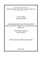 Sự hội nhập Phật giáo với tín ngưỡng thờ cúng truyền thống của người dân Hà Nội hiện nay