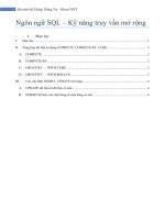 Ngôn ngữ SQL kỹ năng tư vấn mở rộng