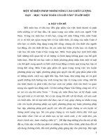 Skkn một số biện pháp nhằm nâng cao chất lượng dạy học giải toán có lời văn ở lớp một 