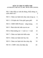 Đề cương ôn thi môn nhi (tốt nghiệp y hà nội ) 