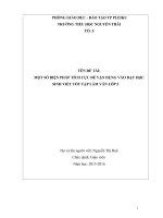 Skkn một số biện pháp tích cực để vận dụng vào dạy học sinh viết tốt tập làm văn lớp 5 