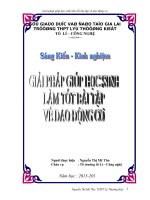 Skkn giải pháp giúp học sinh làm tốt bài tập về dao động cơ 