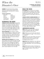 5 2 1 when the disaster is over (social studies) TG