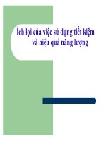 ích lợi của tiết kiệm năng lượng