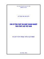 Căn cứ tính thuế thu nhập doanh nghiệp theo pháp luật Việt Nam.