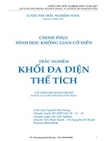Bài tập trắc nghiệm thể tích khối đa diện - Nguyễn Đại Dương