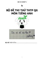 BỘ ĐỀ THI THPT QG MÔN TIẾNG ANH  2017QUYỂN 2