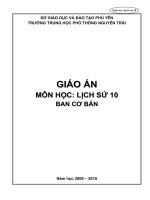 Giáo Án Môn Lịch Sử 10 Ban Cơ Bản