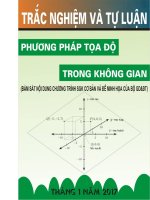Trắc nghiệm và tự luận phương pháp tọa độ trong không gian