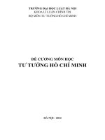 Đề Cương Môn Học Tư Tưởng Hồ Chí Minh