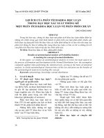 Lợi Ích Của Phân Tích Khoa Học Luận Trong Dạy Học Xác Suất Thống Kê Một Phân Tích Khoa Học Luận Về Phân Phối Chuẩn