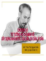 Tư tưởng hồ chí minh về xây dựng nhà nước của dân, vì dân