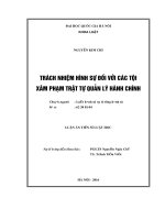 Trách nhiệm hình sự đối với các tội xâm phạm trật tự quản lý hành chính