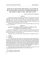 Bước Đầu Sử Dụng Phần Mềm Articulate Studio ’09 Để Xây Dựng Bộ Câu Hỏi Trắc Nghiệm Khách Quan Lớp Lưỡng Cư Phục Vụ Dạy - Học Trực Tuyến