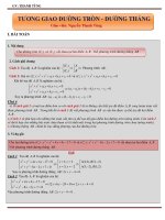 Hình học Oxy - Tương giao giữa đường thẳng và đường tròn