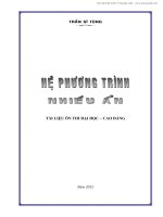 Phân dạng và bài tập hệ phương trình nhiều ẩn